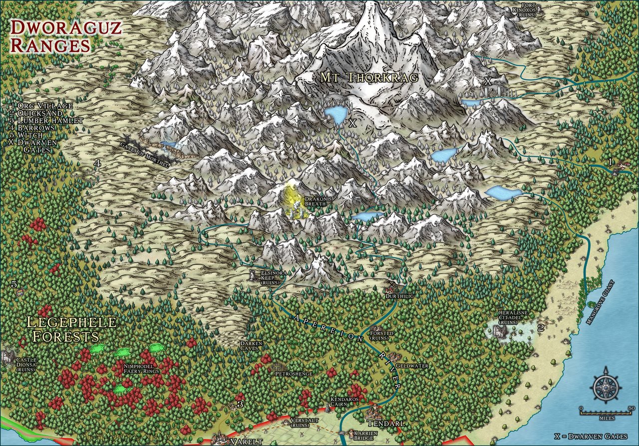 Nibirum Map: dworaguz ranges by Quenten Walker